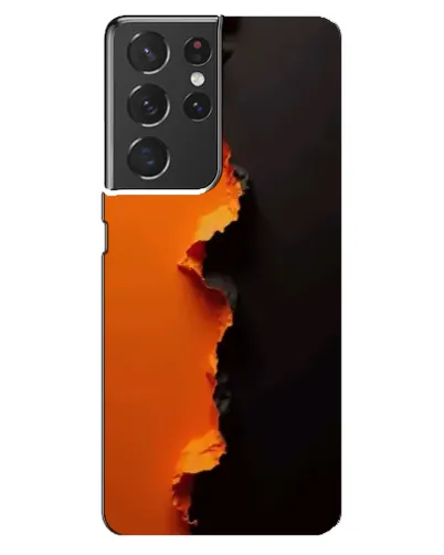 Чехол для Samsung Galaxy S21 ultra с картинкой «Оранжевый разлом»