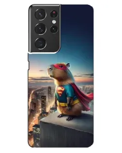 Чехол для Samsung Galaxy S21 ultra с картинкой «Капи-мен супергерой» Чехол для Samsung Galaxy S21 ultra с картинкой «Капи-мен супергерой»