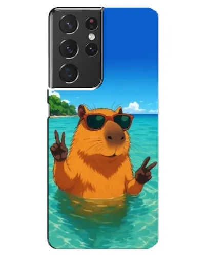 Чехол для Samsung Galaxy S21 ultra с картинкой «Морская капибара»