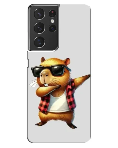 Чехол для Samsung Galaxy S21 ultra с картинкой «Капибара рэпер даб»