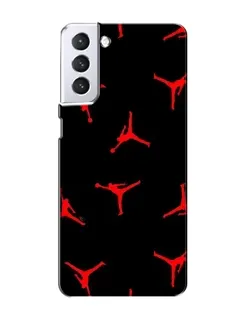 Чехол для Samsung Galaxy S21 с картинкой «Jordan Red Pattern»
