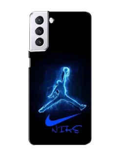 Чехол для Samsung Galaxy S21 с картинкой «Jordan Neon Blue»