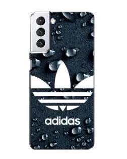 Чехол для Samsung Galaxy S21 с картинкой «Adidas Trefoil Blue»