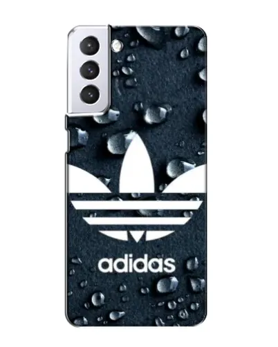 Чехол для Samsung Galaxy S21 с картинкой «Adidas Trefoil Blue»