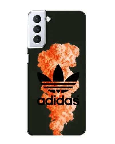 Чехол для Samsung Galaxy S21 с картинкой «Оранжевый дым Adidas»