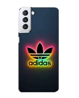 Чехол для Samsung Galaxy S21 с картинкой «Неоновый Adidas»