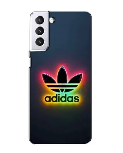 Чехол для Samsung Galaxy S21 с картинкой «Неоновый Adidas»