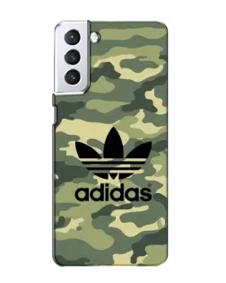 Чехол для Samsung Galaxy S21 с картинкой «Милитари стиль Adidas»