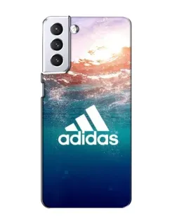 Чехол для Samsung Galaxy S21 с картинкой «Океанская глубина адидас»