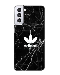 Чехол для Samsung Galaxy S21 с картинкой «Белый мрамор Adidas»