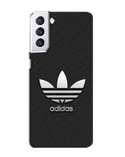 Чехол для Samsung Galaxy S21 с картинкой «Adidas Карбоновая текстура»