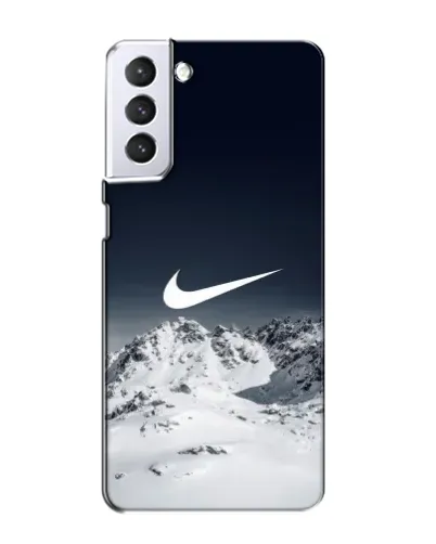 Чехол для Samsung Galaxy S21 с картинкой «Nike — зимние горы» Чехол для Samsung Galaxy S21 с картинкой «Nike — зимние горы»