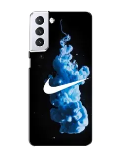 Чехол для Samsung Galaxy S21 с картинкой «Nike и синий дым»