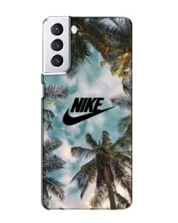 Чохол для Samsung Galaxy S21 з картинкою «Тропічний принт Nike»