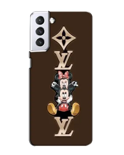 Чехол для Samsung Galaxy S21 с картинкой «LV и Микки Маус»