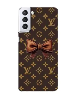 Чехол для Samsung Galaxy S21 с картинкой «LV с бантом»