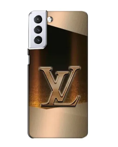 Чехол для Samsung Galaxy S21 с картинкой «LV — золотое сияние»