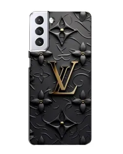 Чехол для Samsung Galaxy S21 с картинкой «Кожаная текстура LV»