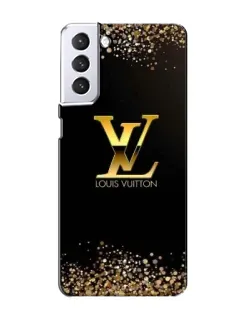 Чехол для Samsung Galaxy S21 с картинкой «LV — золотые искры»