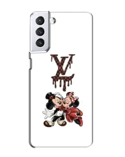 Чехол для Samsung Galaxy S21 с картинкой «LV и Микки Маус»