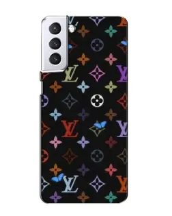 Чехол для Samsung Galaxy S21 с картинкой «Цветная монограмма LV»