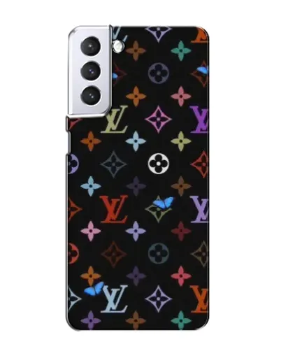 Чехол для Samsung Galaxy S21 с картинкой «Цветная монограмма LV»