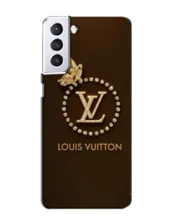 Чехол для Samsung Galaxy S21 с картинкой «LV — золотая печать»