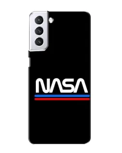 Чехол для Samsung Galaxy S21 с картинкой «NASA — классика Red Blue»