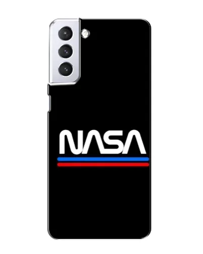 Чехол для Samsung Galaxy S21 с картинкой «NASA — классика Red Blue»