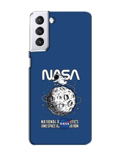 Чехол для Samsung Galaxy S21 с картинкой «NASA — лунная миссия»