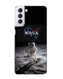 Чехол для Samsung Galaxy S21 с картинкой «Астронавт на Луне»