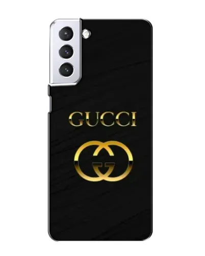 Чехол для Samsung Galaxy S21 с картинкой «Золотой логотип Gucci»