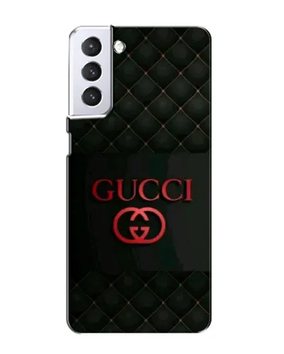 Чехол для Samsung Galaxy S21 с картинкой «Gucci — стеганый черный»