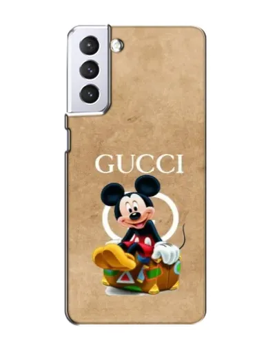 Чехол для Samsung Galaxy S21 с картинкой «Микки Маус Gucci — крафт»
