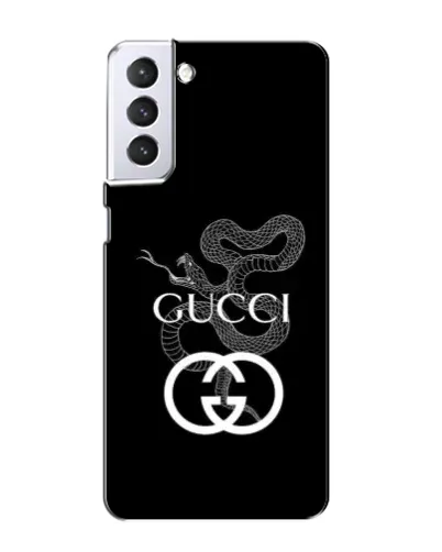Чехол для Samsung Galaxy S21 с картинкой «Gucci — серебряная змея»