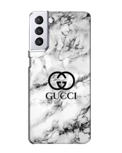Чехол для Samsung Galaxy S21 с картинкой «Gucci — мраморный шик»