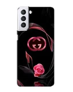 Чехол для Samsung Galaxy S21 с картинкой «Gucci — неоновая роза»
