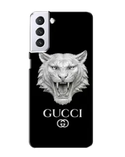 Чохол для Samsung Galaxy S21 з картинкою «Gucci — срібний лев»