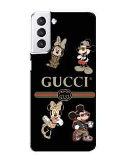 Чохол для Samsung Galaxy S21 з картинкою «Gucci — герої Disney та монограма»