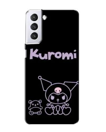 Чехол для Samsung Galaxy S21 с картинкой «Kuromi — черный минимализм»