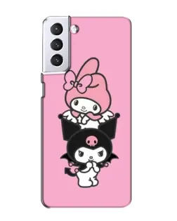Чехол для Samsung Galaxy S21 с картинкой «My Melody и Kuromi»
