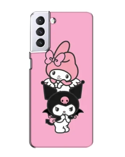 Чехол для Samsung Galaxy S21 с картинкой «My Melody и Kuromi»