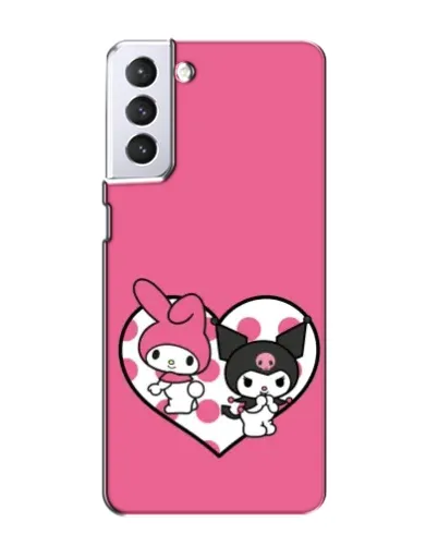 Чехол для Samsung Galaxy S21 с картинкой «Kuromi и My Melody»