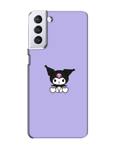 Чехол для Samsung Galaxy S21 с картинкой «Kuromi — фиолетовый минимализм»