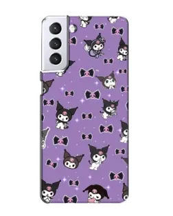 Чехол для Samsung Galaxy S21 с картинкой «Kuromi — паттерн»