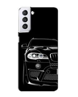 Чехол для Samsung Galaxy S21 с картинкой «Темный силуэт BMW»