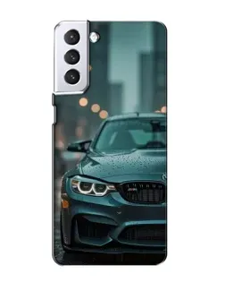 Чехол для Samsung Galaxy S21 с картинкой «BMW в огнях города»