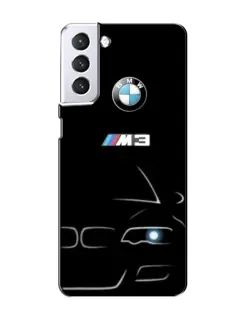 Чехол для Samsung Galaxy S21 с картинкой «Минималистичный принт BMW M3»