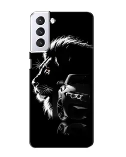Чехол для Samsung Galaxy S21 с картинкой «BMW и лев»