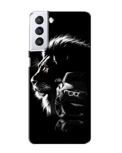 Чехол для Samsung Galaxy S21 с картинкой «BMW и лев» Чехол для Samsung Galaxy S21 с картинкой «BMW и лев»